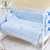 婴儿床品套件七件套 宝宝床帏床围防皱 纯棉床单（可拆洗）(蓝湖精灵-床单款 70*130)