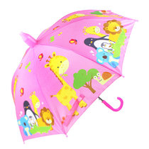 防水套儿童雨伞男女孩卡通雨伞宝宝小孩幼儿园小学生遮阳伞直柄伞(大款 粉小鹿 默认)