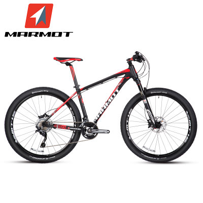 土拨鼠MARMOT铝合金山地车自行车男女式单车成人山地自行车30速(黑红白 标准版)