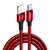 品胜Type-C双面插编织数据充电线中国红0.25m