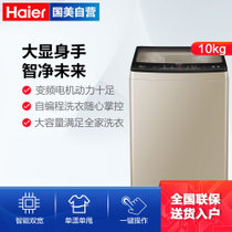 海尔(Haier) XQB100-BZ826 10公斤 波轮洗衣机 变频自编程 香槟金