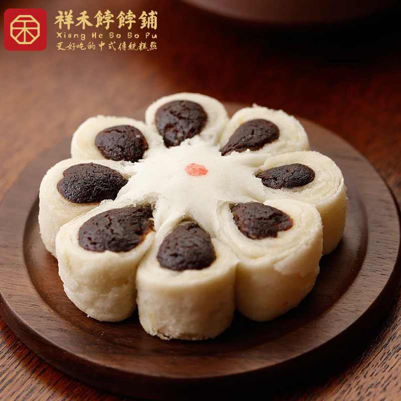 祥禾饽饽铺正宗八件枣花酥古法传统手工小吃糕点天津特产250g(包装