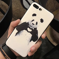 亿和源苹果7手机壳iPhone6/7plus保护壳卡通柴犬熊猫狗狗i6/6splus手机保护套(i7plus--5.5 熊猫)