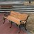 京好 公园长椅子休息椅 现代简约环保实木休闲铸铁户外凳子D67 到市自提(B款原木色长椅1把 长1.5米款3脚)