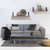 北欧创意设计师布艺沙发组合转角沙发客厅双人3人位现代简约表情(麻布 深灰色)