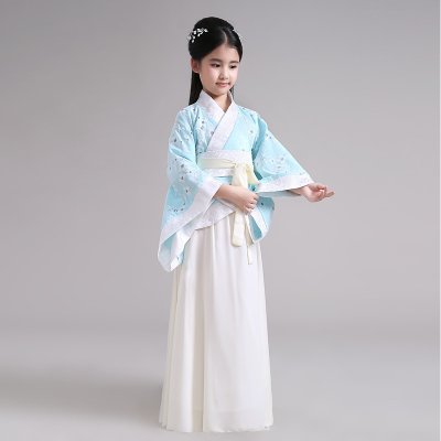 【儿童古装仙女装唐装汉服曲裾贵妃装三国唐朝