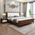 吉木多 美式实木床主卧双人床1.5米经济型现代简约1.8米储物婚床(1.5*2米（胡桃色+白） 床+床头柜*1)