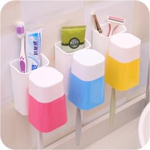 乾越 壁挂牙刷架吸壁式洗漱牙刷盒创意挂杯牙刷架 单个装(颜色随机)