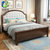 亚格林 美式 床 实木床 1.8米1.5m双人婚床储物 皮床卧室家具(床)