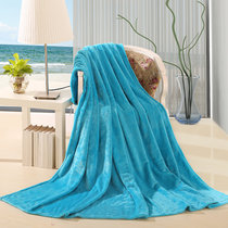 圣馨奴毯子毛毯法兰绒毯珊瑚绒毯(22天蓝)
