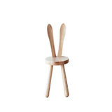 实木宝宝卡通板凳美工椅兔子耳可爱儿童餐椅YW-JG001(默认)