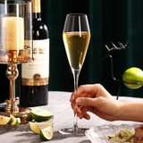 水晶玻璃香槟杯欧式高脚杯套装6只家用高档红酒杯起泡酒杯子一对(经典款1号-140毫升-单个)