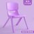 加厚儿童靠背椅子塑料家用小板凳幼儿园学习宝宝椅儿童塑料防滑凳(大号加厚紫色+坐高29cm+脚套 默认)