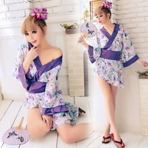 新款紫色浪漫日本和服 情趣和服性感睡衣 cosplay和服女式 制服诱惑情趣内衣情趣睡袍紫色