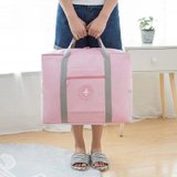 圆标飞机包旅行折叠收纳袋便携式衣物收纳袋整理包(粉色)