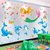 可爱卡通贴画海洋动物贴纸儿童房间墙面装饰海底世界墙纸壁画自粘(特大 气球环游记)