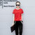 保烨休闲运动服套装女2018夏季新款韩版时尚短袖七分裤T恤卫衣两件潮(红色 XL)