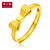 周大福（CHOW TAI FOOK）蝴蝶结足金黄金戒指计价（工费68元） F177704 约3.29g