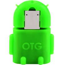 ADEI 手机OTG转接器 USB连接器 两用 迷你机器人转接线头 适用于手机/电脑/平板