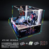 定制开放式-全透亚克力 UV打印水冷台式机 电脑机箱骨架ITX MATX ATX(M2 [20.5X24.4] 套餐二)