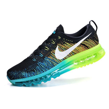 耐克nike男鞋 flyknit airmax飞线跑步鞋 男子全掌气垫鞋620469-018