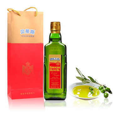 BETIS贝蒂斯初榨橄榄油500ml 橄榄油 食用油 盒装 新老包装随机发 进口食用油