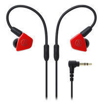 Audio Technica/铁三角 ATH-LS50is 双动圈手机带线控入耳式耳机(红)