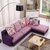 紫茉莉布艺沙发六件套组合转角客厅简约现代可拆洗大小户型