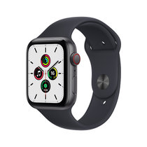 Apple Watch SE 智能手表 GPS+蜂窝款 44毫米深空灰色铝金属表壳 午夜黑色运动型表带MKT33CH/A