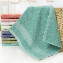 3条装加厚棉方巾成人洗脸柔软吸水正方形家用全棉小毛巾(翠绿色3条装)