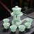 自动茶具单个懒人石磨旋转出水功夫茶壶复古时来运转自动冲泡茶器(莲花石磨+茶海+6圆杯)