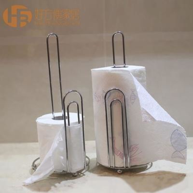 好方便简约银白色纸巾架收纳架2只装