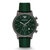 阿玛尼（ARMANI）运动休闲针织表带时尚简约男士石英手表(AR1950绿色黑壳绿面 织布)