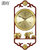 汉时（Hense)新中式实木复古装饰挂钟客厅古典静音石英时钟HW7333(富贵吉祥)第3张高清大图
