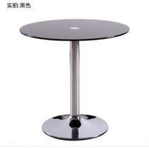 俊采云JCYII2钢化玻璃圆桌茶几圆形洽谈桌小圆桌接待桌子（单位：张）(黑色)