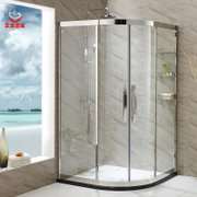 艾戈恋家卫浴 304不锈钢淋浴房 钢化玻璃 整体浴室淋浴隔断门 H-BZ42(6mm厚 左向 900*900mm)