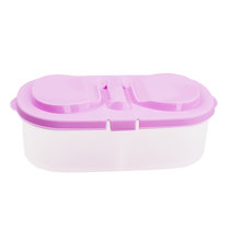 儿童装水果盒子可爱透明便携式便当盒幼儿园保鲜宝宝外出饭盒学生(紫色)