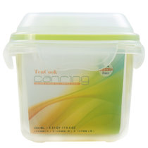 甜厨  真空保鲜盒塑料微波炉饭盒便当盒  580ML方形抽气保鲜盒  TCVSB01071