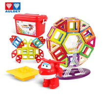奥迪双钻磁力片134件红 儿童玩具积木3岁以上