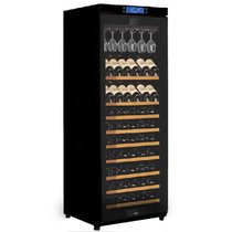 美晶(Raching)W330A实木红酒柜 家用恒温 压缩机90-100瓶 葡萄酒柜 冰柜(黑色)