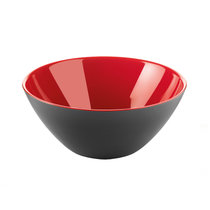 意大利 GUZZINI 多彩沙拉碗小吃盘果盘 真快乐厨空间(黑红)