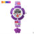时刻美女孩潮流手表电子表创意花朵儿童手表可爱童真女学生腕表(紫色)
