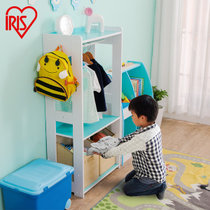 爱丽思IRIS 儿童木质挂衣架 F4星木制置物架简易组合收纳架(实木色)