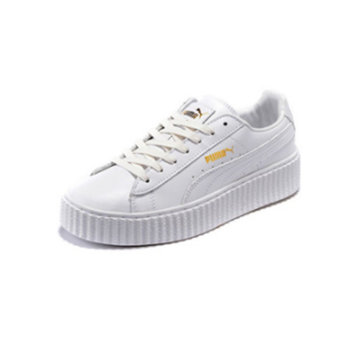 puma彪马 rihanna suede creeper 男女款经典休闲鞋(白色 40)