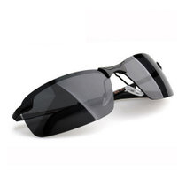 A派形象运动型新款高清偏光太阳眼镜 驾驶专用偏光太阳墨镜(黑色框黑灰片 均码)
