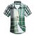 夏季新品条纹短袖衬衫 都市时尚2色可选韩版修身衬衣 733-dx-10(绿色 L)