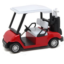鸭小贱1：20仿真高尔夫球车合金车模型儿童玩具车礼物回力车8969-9(红色)