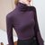 MISS LISA高领打底衫女装纯色长袖棉T恤内搭紧身上衣AL30961(紫色 S)