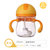 日康（rikang) 水杯 儿童吸管杯宝宝水杯 婴儿学饮杯带重力球防漏300ml (RK-B1013)(黄色)