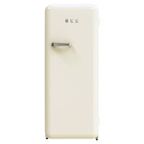 HCK哈士奇 BC-130GGA 复古冰箱进口家用单门大容量冷藏冷冻网红-摩登黄